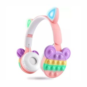 DINAX DXAURIPOP AURICULAR NIÑOS BLUETOOTH POP IT EAR* Conexión Bluetooth 4.0* Puerto SD* Panel de control lateral, sistema plegable* Conector de auriculares: entrada auxiliar de 3,5 mm. Incluye cable de audio