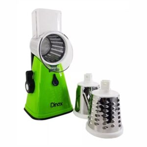 DINAX DXSALAD37 MULTI RALLADOR SALAD MAKER MANUAL* 3 Cuchillas de tambor de acero inoxidable intercambiables* Dispensador en ángulo que reduce la obstrucción* Potente base de succión que se adhiere a superficies* Color: Verde